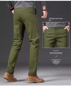 KUBRO-Calças de tecido fosco elástico para homens, calças formais, terno social, traje casual, primavera, outono, 2023 - loja online