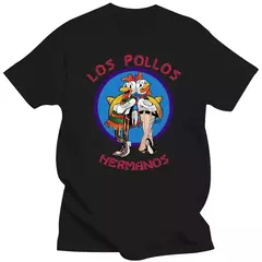 Camiseta engraçada casual masculina, Breaking Bad, LOS POLLOS Chicken Brothers estampada, 100% algodão, alta qualidade, nova - loja online