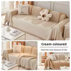 Universal Chenille Couch Cover Capa de almofada do sofá à prova de poeira Anti-cat Scratch Protection Cobertor do sofá Tapete - Wolf Magazine