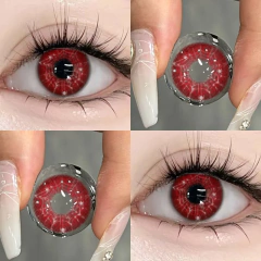 Millcreek 2 PCS Lentes de Contato Cosplay para Olhos Olho Vermelho Linda Lente de Cor de Aluno para Miopia Cor Macia e Confortável Hollween na internet