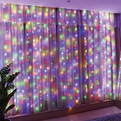 LED Curtain Fairy Guirlanda na Janela, USB, 8 Modes Light String, Festão, Natal, Festa de Casamento, Decoração do lar, 3 m, 4 m, 6m - Wolf Magazine