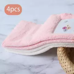 25x25cm 4 peças ultra-finas de fibra doméstica limpeza rosto desenhos animados de alta qualidade misturado com toalhas cachecol de toalha infantil - Wolf Magazine