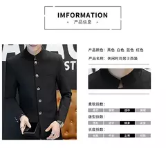 Jaqueta de negócios estilo chinês masculina, terno fino, casual, high-end, simples, elegante moda, festa, compras, cavalheiro, alta qualidade, 2022 - Wolf Magazine