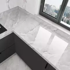 Imagem do Papel de parede autoadesivo de mármore, Oil Proof, Adesivos em rolos para cozinha, Impermeável, Papel de contato para parede do banheiro