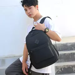 Mochila de carregamento USB impermeável para homens, sacos traseiros do escritório do negócio, mochila para laptop casual, mochilas escolares masculinas, 15,6";;VERDADEIRO;;"CINZA - loja online