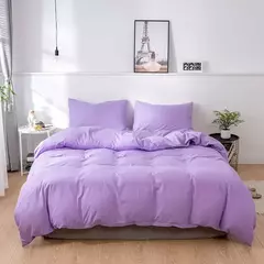 Nordic Solid Color Lixar Duvet Cover Set, Individual, Duplo, Queen, Cama King Simples, Fronha, Roupa de cama, Sem lençol, - comprar online