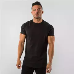 Camiseta masculina de algodão de manga curta, tops lisos, musculação T, corredores musculares, roupas de ginástica masculina, camisa slim fit, camisa fitness - Wolf Magazine