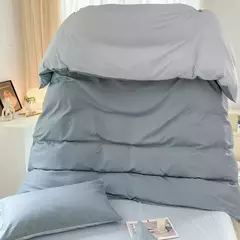 Conjunto de cama de tecido com escova de cor sólida, 2 lados, 4 peças, capa de edredom, fronha, lençol, colcha, único, queen, king size - loja online