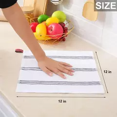 Olanly-Absorvente Algodão Cozinha Toalha, Waffle Weave Stripe, Dishcloth macio, Panos de limpeza, Casa, Secagem, 4 pcs, 6pcs - loja online