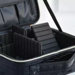 Bolsa cosmética de couro PU feminina, multifuncional, portátil, armazenamento de viagem, estojo de maquiagem, nova - comprar online