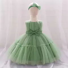 Elegante vestido de tule para meninas, bebê infantil, 1st Birthday, Vestidos de batismo, Kids Wedding Party, Toddler Clothes, Verão - loja online