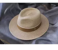 Chapéu de Palha Aba Larga para Mulheres e Homens, Boné de Sol de Praia, Proteção UV, Fedora Natural, Panamá, Macio, Designer, Presente de Aniversário, Verão, Novo - comprar online