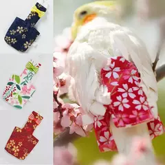 Fralda floral de papagaio com gravata borboleta, fofa, colorida, frutas, cockatiel, pombos, pequeno, médio, grande, animais de estimação, pássaros, roupa de vôo, lavável - Wolf Magazine