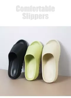 Sapatos domésticos monocromáticos unissex, sandálias macias para homens e mulheres, chinelos para casal, chinelos, interior, verão, moda na internet