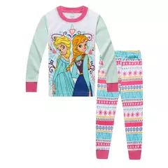 Conjunto pijama de algodão infantil, pijamas femininas, Frozen Anna Cartoon, roupas de bebê, primavera, outono, novo na internet
