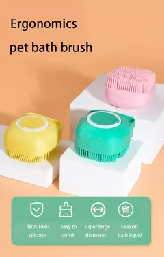 Banheiro filhote de cachorro grande cão gato banho luvas massagem escova macio segurança silicone acessórios para animais de estimação para cães gatos ferramentas - comprar online