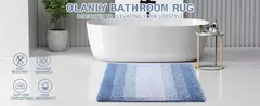 Tapetes De Banheiro Olanly Chenille, Tapete de Banho Antiderrapante, Shaggy Macio, Super Absorvente, Grosso, Lavável à Máquina