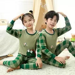 Pijama infantil de manga comprida, pijama de algodão, roupa de bebê menina, pijama infantil, criança, menina, criança, 3-14 anos, inverno - loja online