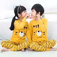 Pijama infantil de manga comprida, pijama de algodão, roupa de bebê menina, pijama infantil, criança, menina, criança, 3-14 anos, inverno