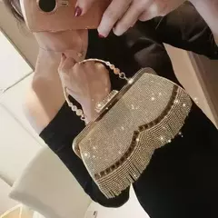 Saco De Embreagem De Diamante Para Senhoras, Saco De Noite, Banquete De Casamento, Saco De Vestido De Noiva, Moda De Luxo na internet