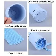 Imagem do Pet pés lavadora elétrica pet pata limpador automático cão rápido baixo limpador pet pata portátil limpeza copo de ruído pé r3z8