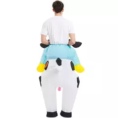 Adulto galo inflável traje engraçado unicórnio elk animais terno inflável halloween carnaval meio corpo explodir terno para cosplay