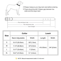 Coleira de cachorro acolchoada macia conjunto de coleira de couro pu para cães de estimação colar com corda de chumbo para caminhada ajustável para cães pequenos e médios pug
