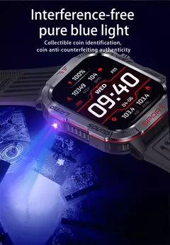 Impermeável Smart Watch para Homens, Rastreador de Esporte ao Ar Livre, Bluetooth Call Smartwatch, Militar, GPS, Lanterna, Bússola, Huawei, Xiaomi, Novo