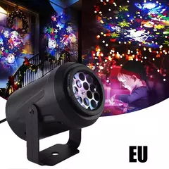 Projetor de floco de neve de natal led luzes de fadas para o quarto rotativa dinâmica lâmpada de projeção de neve branca ornamentos de ano novo interior - loja online