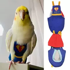 Fralda de papagaio bonito pássaro fralda fisiológica cockatiel pombos pequeno médio grande animais de estimação aves terno de vôo roupas fralda lavável na internet