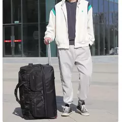 Bolsa de viagem de grande capacidade, tecido oxford, dobrável, repelente de água, resistente ao desgaste, bolsa de bagagem expansível, bolsa de negócios - comprar online