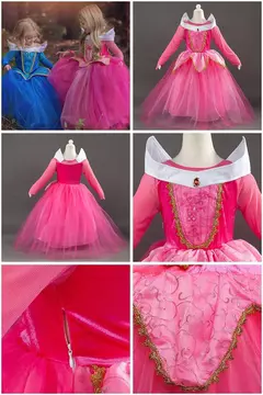 Bebê rapunzel cosplay traje meninas pequena sereia aurora disfarce crianças ariel bela adormecida vestido de natal princesa fantasia