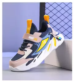 Imagem do Sapatos de malha antiderrapante respirável infantil, tênis de corrida casual, sapatos de caminhada para crianças, meninos, meninas