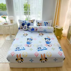 Lençol equipado 100% poliéster com elástico para colchão, lençol com quatro cantos, sem fronhas, novo produto, 1 conjunto - comprar online