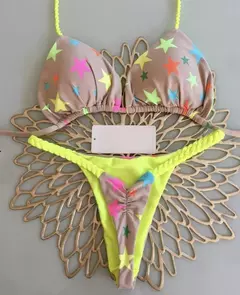Mulheres biquíni dividido fio-dental, moda praia, moda natalícia, novo - loja online
