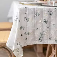 Toalha de mesa de algodão pequena margarida para decoração, estilo coreano, retângulo, para cozinha, casamento, sala de jantar - loja online