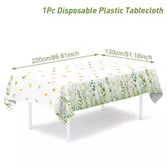 Spring Wild Grass Tablecloth, Table Cover for Home Decor, Verão, Primavera, Verde, Feriado, Casamento, Birthday Party, Kids, Baby Shower na internet