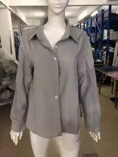 Blusas vintage grandes para mulheres, camisas soltas casuais para jovens, tops femininos monocromáticos, moda elegante, outono, 2024 - Wolf Magazine