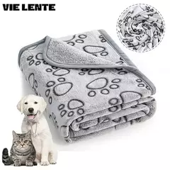 Toalha de banho para cachorros e gatos, cobertor macio e fofo para animais de estimação de alta qualidade, tapete para animais de estimação com padrão fofo de desenho animado, cobertor quente e confortável
