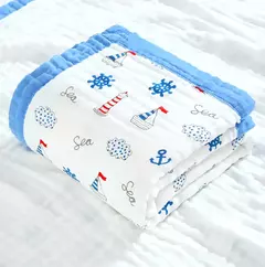 Cobertor de algodão para recém-nascidos, 6 camadas, swaddle de alta densidade, cobertor respirável, cobertor infantil - Wolf Magazine
