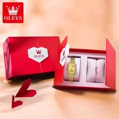 Olevs relógios femininos de luxo dourado aço inoxidável relógio feminino luminoso à prova d' água relógio de pulso de quartzo relógios de moda para mulheres na internet
