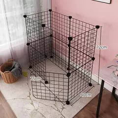 Cerca para animais de estimação, gaiola para cães, interior, malha de ferro criptografada, gaiola para gatos, emenda gratuita, coelho, cobaia, cerca de chinchila - Wolf Magazine