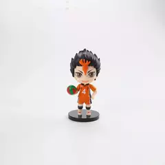 Imagem do 1 unidade de envio aleatório Haikyuu!! Anime kenma kozume shoyo hinata kotaru bokuto yu nishinoya figura de ação brinquedos modelo pvc crianças presentes