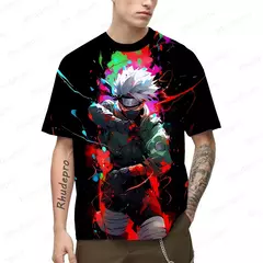 Naruto Anime T-shirt extragrande masculino, Roupas Y2K, Manga curta, Streetwear Hip Hop, Camisas Essentials, Roupas de tendência, Novo, 2024 - loja online