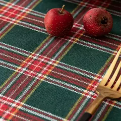 Imagem do Toalha de mesa quadriculada temática do Natal, adequado para festas banquetes e restaurantes, decoração da cozinha