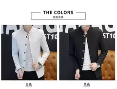 Jaqueta de negócios estilo chinês masculina, terno fino, casual, high-end, simples, elegante moda, festa, compras, cavalheiro, alta qualidade, 2022 - Wolf Magazine