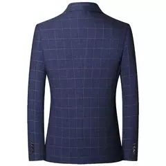 Trench Coats de design coreano masculino, blazers xadrez, jaquetas, ternos, negócios, casual, slim fit, roupa de homem, novo