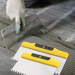 Espátula para drywall, massa, ferramenta manual para piso, espátula entalhada, espátula de aço, reboco, ferramentas de construção