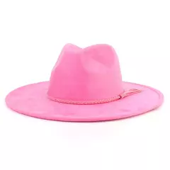 Imagem do Chapéu Fedora de camurça para homens e mulheres, chapéu de feltro, Fedora clássico, chapéu de igreja, jazz, outono, inverno, 9,5 cm