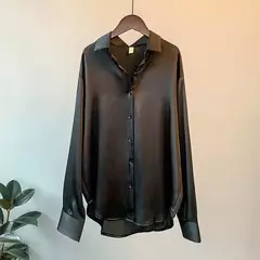 Camisa de botão manga longa feminina, blusa de senhora do escritório, blusa casual doce, estilo coreano, moda verão, outono, inverno na internet